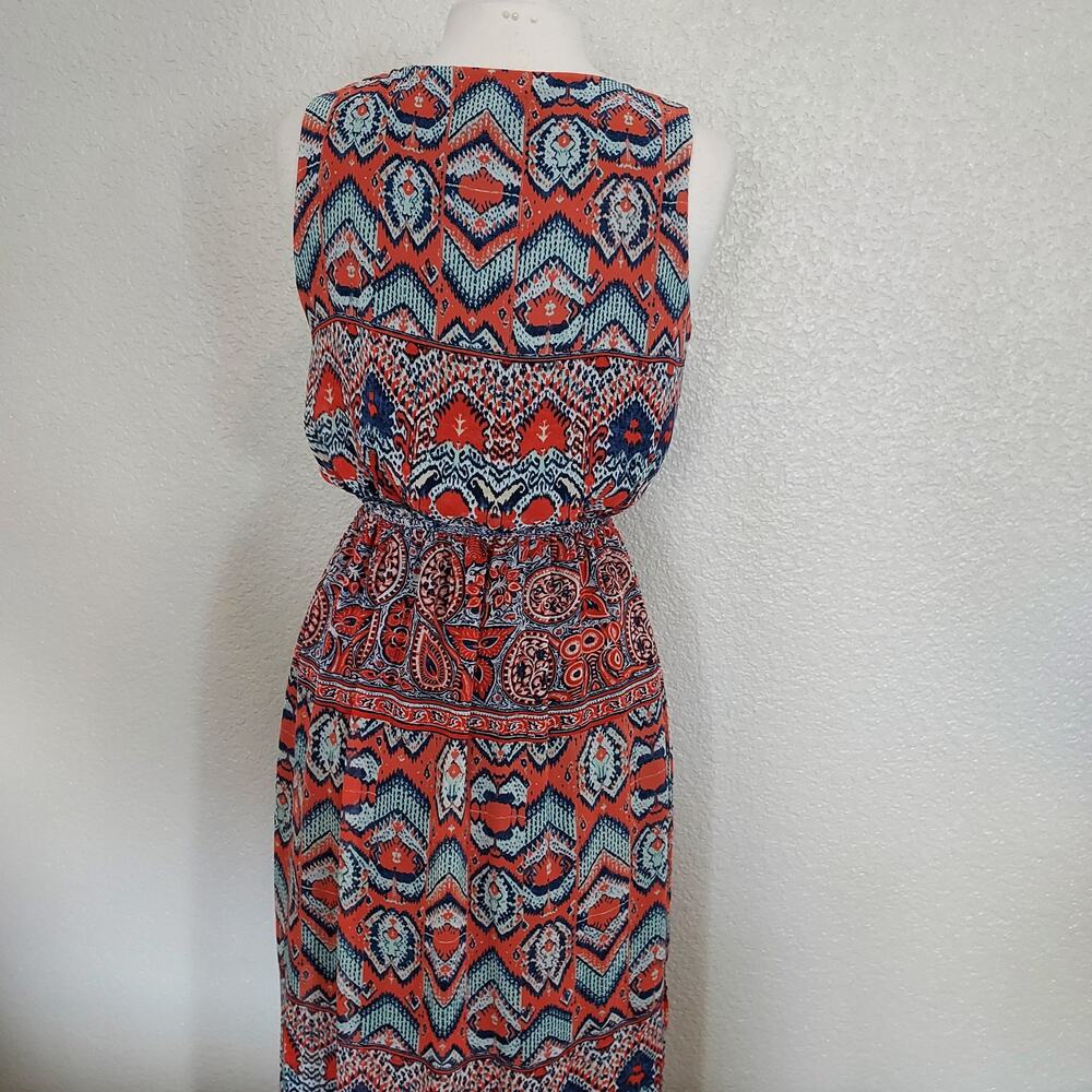 EnFocus Studio Orange Paisley Maxi Dress Size 10 - Picture 7 of 14